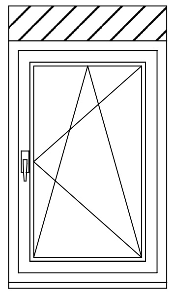 Kebotherm Test-Fenster 1-flügelig innen weiß, außen foliert (PG1 inklusive)