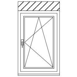 Kebotherm Test-Fenster 1-flügelig innen weiß, außen foliert (PG1 inklusive)