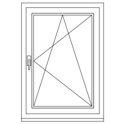 Kebotherm Test-Fenster 1-flügelig weiß