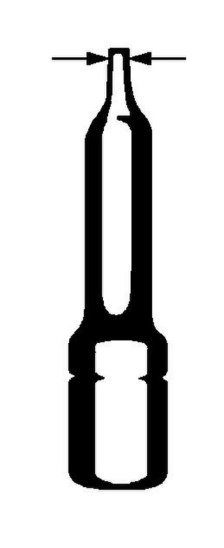 Bit Schlitz C 6.3 (1/4 Zoll) BIT-SZ-1,2X6,5-1/4ZO-L25MM
