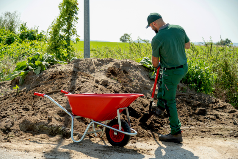 Schubkarre SHUBKARRE-ROT-HOHLRAD-100LTR