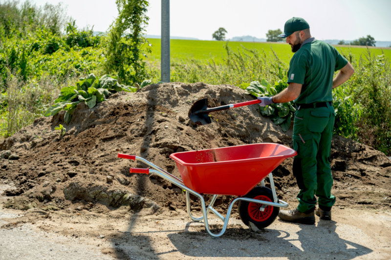 Schubkarre SHUBKARRE-ROT-HOHLRAD-100LTR