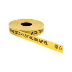 Trassenwarnband 40mm x 250 m für den Einsatz im Erdreich