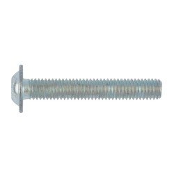 Schraube abgeflachter Halbrundkopf mit Bund und Innensechskant M6 x 12